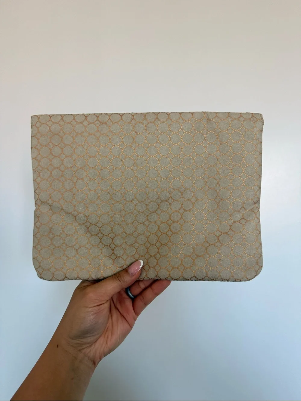 BVLGARI Suede Cosmetic Clutch Bag